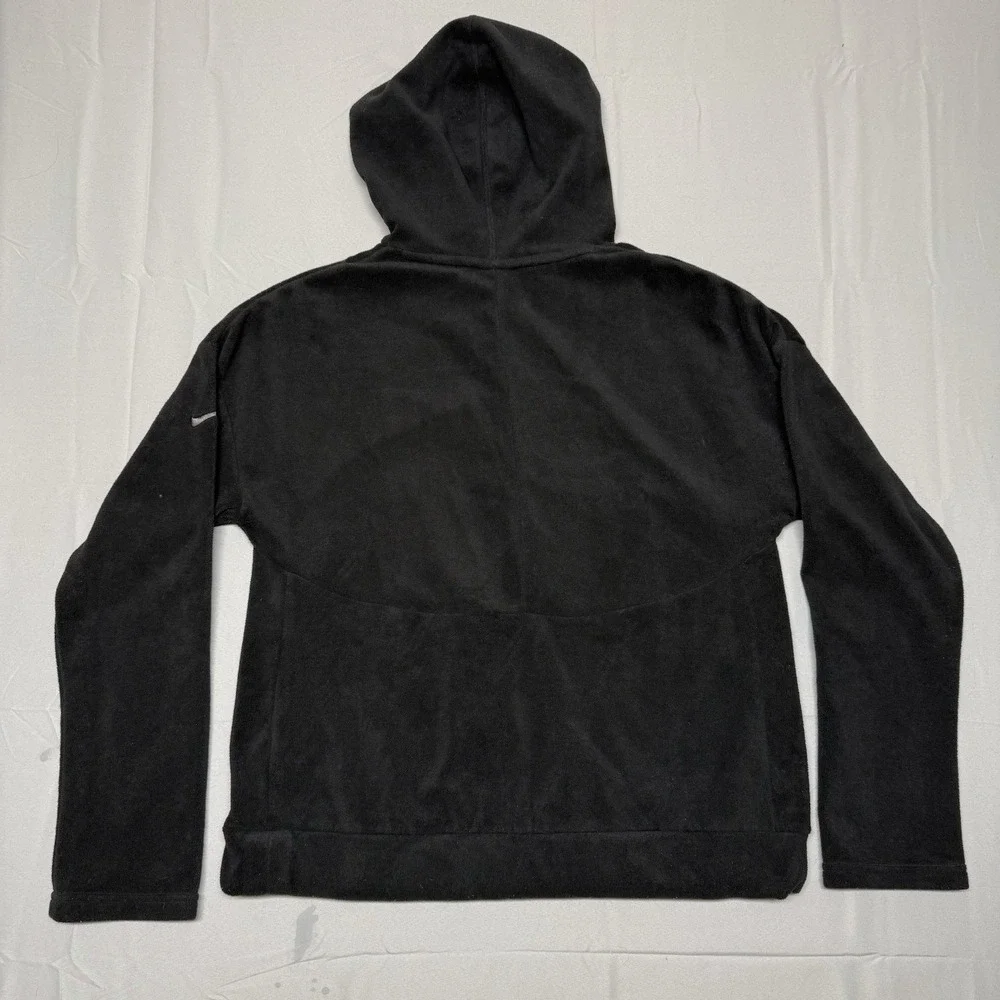 Nike Pullover Hoodie Fleece‎ Top Sweatshirt Therma Black Women's S Small